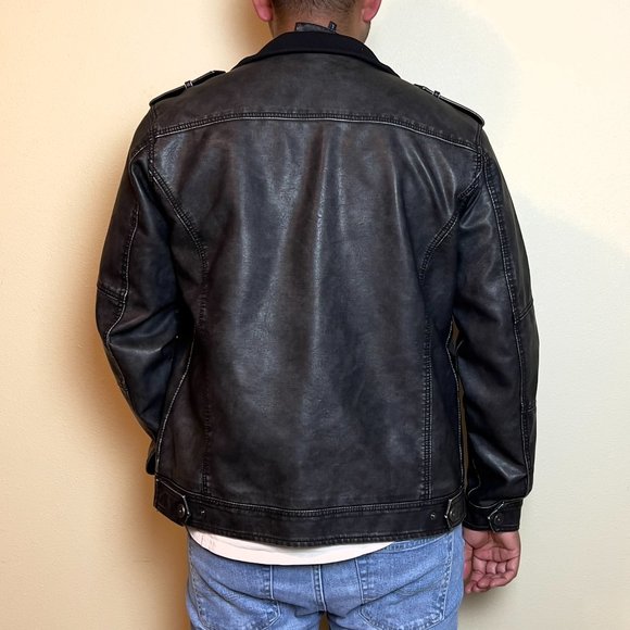 NWT David Outerwear Mens Leather Jacket - Picture 11 of 14